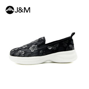 Joy&Mario Womens Sneakers Lightweight Breathable Mesh Floral Lace Shoes