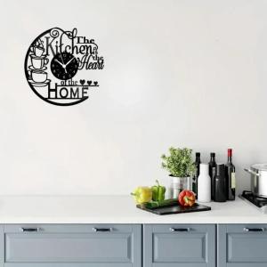 Kitchen Records Wall Clock Arabia Numbers Creative Wall Hanging Art for Dining Room and Home Decoration