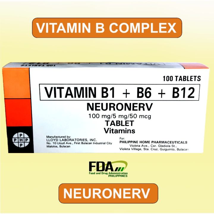 NEURONERV VITAMIN B COMPLEX [ B1 100mg + B6 5mg + B12 50mcg ]100