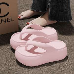 [Free Shipping] Fashionable And Versatile Thick-Soled Flip-Flops For Women Summer Outdoor Wear EVA Thick-Soled Non-Slip Height-Increasing Beach Flip-Flops