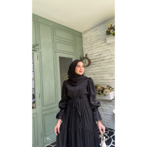 Mahira Dress Gamis Shimmer Elegant / Kondangan Pesta Wanita Dewasa Busui Terbaru 2023