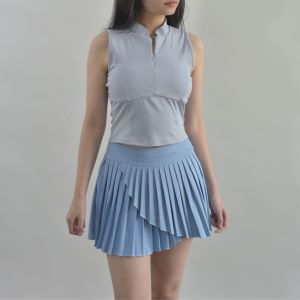aeyo Seabrook Tennis Set Front Zip Tank Top Padded + Pleated Skirt Built-in Shorts Padel Outfit