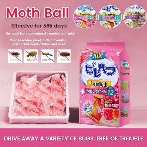 24pcs/pack Camphor Balls Repellent Closet Deodorizer Rose Fragrance For Clothes Camphor Balls Anti-Bug & Damp Deodorant