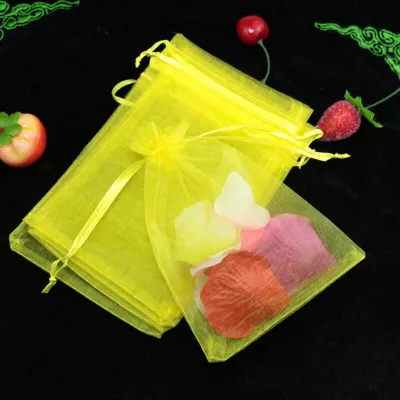 Sheer Organza Bags White Wedding Favor Bags with Drawstring Jewelry Gift Bags for Party Jewelry Festival Makeup Organza Favor Bagsnet gift bagsDrawstring Goody bags