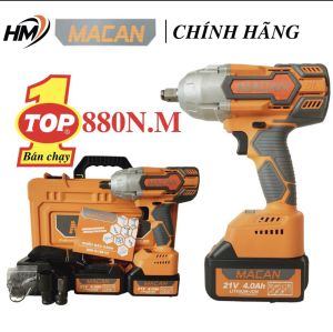 [Chính Hãng] Máy Siết Bulong ô tô MACAN 21 Lực Siết Khủng 880Nm lực siết khủng động cơ không chổi than