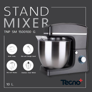 TECNOPLUS เครื่องผสมแป้งขนาด 10 ลิตร STAND MIXER รุ่น TNP SM 1500100 G