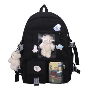 Harajuku Nylon Backpack Laptop Backpack Student Rucksack Female Travel Book Bag Schoolbag for Teenager