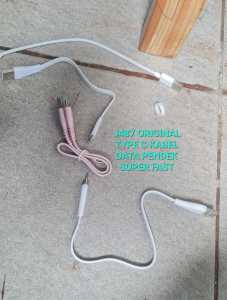 J487 ORI KABEL DATA PENDEK POWERBANK USB TIPE TYPE C SUPER FAST CHARGING 2IN1 CABLE CAS CASAN QUALLC