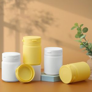 10 Chiếc Hủ Nhựa Trắng Đục Nắp Đựng Từ 100ML Bột Mịn Hoặc Viên Nang -Lumbley