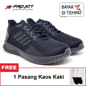 FIURI - Pro ATT - PI 600 HITAM PUTIH 39-44 - Sepatu Kets Pria - Sepatu Sneakers Pria - Sepatu Olahraga Sport Pria - Sepatu Casual - Sepatu Jogging Lari Fitness Gym Senam Pria - Sepatu Cowok - Sepatu Sekolah Bertali SD SMP SMA