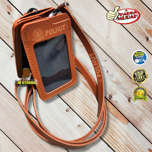 Tempat Id Card KEMENHUT Kulit / Id Card Polhut Gantung / name tag kemenhut polhut tali