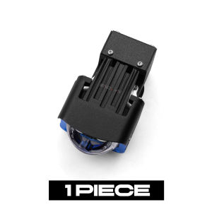 1.8 inch Mini Driving Light Blue Bi LED Double Hyperboloid Projector Headlight Lens Matrix LED Spotlight Auxiliary Light 12500LUX for H1 H4 H7 H11 Car Motorcycle Accessories