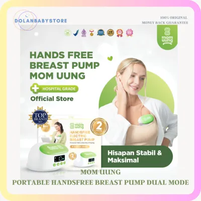 MOM UUNG Handsfree Breast Pump | Pompa ASI Portable Wireless Dual Mode Pijat Hisap | Hospital Grade | Garansi 2 Tahun