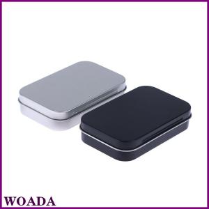 WOADA 1PC Survival kit nhỏ rỗng tinplate bạc đen lật lưu trữ hộp Tổ chức cho tiền xu kẹo Key thuốc lá hộp kín