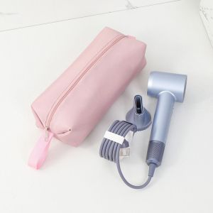 TI9P ป้องกันน้ำ ถุงเก็บของ ความจุขนาดใหญ่ น้ำหนักเบา กระเป๋าเครื่องเป่าผม แบบพกพา ผ้าสีพื้น กระเป๋าเดินทาง สำหรับเครื่องจัดแต่งทรงผม Airwrap