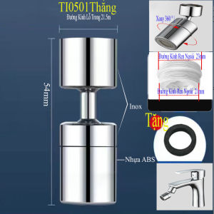 Đầu Vòi Rửa Bát Xoay 360 Độ Tạo Bọt Chống Bắn Nước TI0501
