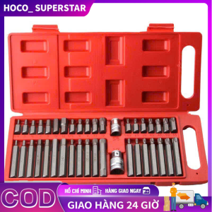 Bộ lục giác hoa thị lục giác 40 chi tiết đa năng THÉP CRV HỘP ĐỎ