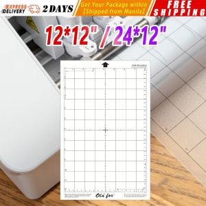【12*12" / 24*12"】Replacement C-utting Mat Transparent Adhesive Mat Pad with Measuring Grid 12 by 12-Inch for Silhouette Cameo Plotter Machine Transparent-Adhesive-Mat