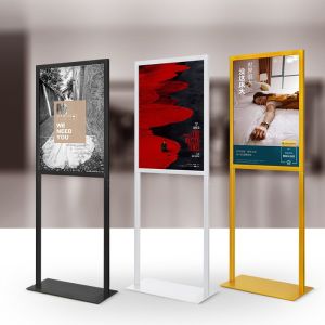 Billboard Display Card Display Stand Vertical Floor Type Water Brand KT Board Poster Stand Advertising Display Stand--black