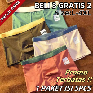 PAKET HEMAT 5PCS Celana Dalam Boxer Pria Dewasa Katun Premium Kualitas (3200)