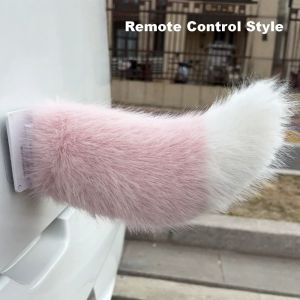NOER Fluffy Remote Control Electric Bicycle Tail Realistic Rechargeable Motorcycle Tail Ornament Cute Versatile Car Wagging Moving Tail All Vehicles