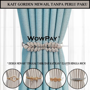 Luxury Hook Pengait Jepit Horden Gorden Emas Gold Silver Mewah Sultan Stainless Hiasan Rumah Kamar Minimalis Sabuk Pengikat Tirai Dekorasi Curtain