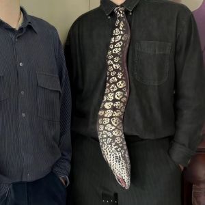 LUXELU 3D Fish Fish-shaped Mens Tie Novelty Animal Pattern Creative Neck Tie Fashion Lifelike Kitten Necktie For Party Wedding