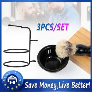【Local delivery】 2 in 1 Shaving Holder Stainless Steel Shaving Brush Stand & Shaving Soap Bowl Mens Shaving Kit Male Shaving Tool Set Shaving-Brush-Stand