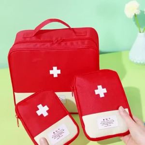 3-piece set/Medicine storage bag/Oxford cloth/Household small medicine bag/Neat classification/Large capacity/Travel and business medicine bag 药物收纳包-194