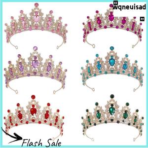 【WQ】 COD มงกุฎคริสตัลหรูหราหรูหราเครื่องประดับผมเจ้าหญิงมงกุฎสำหรับผู้หญิงเครื่องประดับหัวใหม่