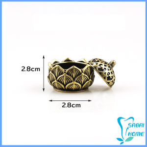 Easy กระถางธูปจิ๋ว สไตล์จีนโบราณ งานโลหะ ของตกแต่ง ใช้จุดวางกำญาณ incense burner