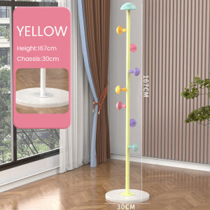 ItemMart Coat Rack Metal Clothes Rack Cute Mushroom Colourful Hanger Multiple Hook Bedroom Drying Rack