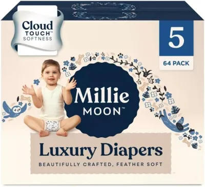 Millie Moon Luxury Diapers - (Size 5 and Count 64)