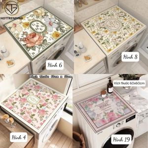 Thảm Lót Máy Giặt Vỏ bọc máy giặt Tủ Lạnh Lò Vi Sóng Chống Bụi Kích thước 60cm x 60 cm