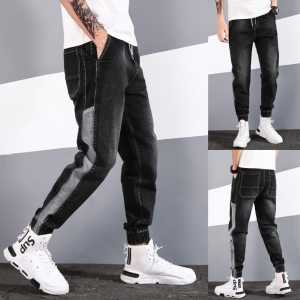 Celana Jogger Jeans Pria Big Size Berbahan Denim Stretch Trendy