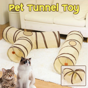 Cat Tunnel Toy Foldable Breathable Crinkle Interactive Play Tent Indoor Pet Exercise