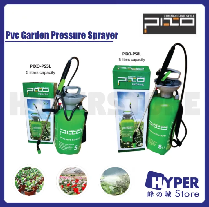 PIXO 5L / 8L Pvc Garden Pressure Sprayer | Penyembur Tekanan 花园压力喷雾器 ...