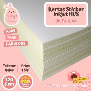 (ISI 10) Kertas Sticker Inkjet HVS 120 gsm F4 A4