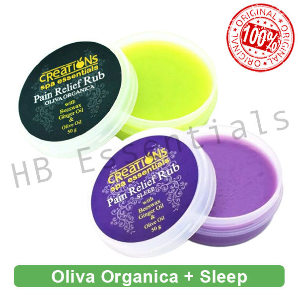 2 PIECES Creations Spa Essentials Pain Relief Rub 50g SLEEP + OLIVA ORGANICA Lazada PH
