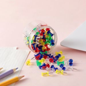 Hộp 100/150 đinh ghim bảng ghim giấy tờ văn phòng đinh ghim tranh ảnh decor trang trí nhà-HAUSE