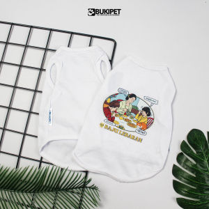 Baju Kucing Anjing Cewek Cowo Lucu Murah Gratis Ongkir - Bukipet Lebaran Meow Tank