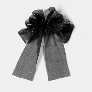 🔥🔥Roman Holiday Korean Bowknot Hair Clip Gauze Bow Streamer Hair Clip Butterfly Knot Hair Claw Clip Hairpin Elegant Fairy Temperament Shark Clip Grab Clip Headwear Princess Style Hair Clamps Hair Accessories For Women Girls