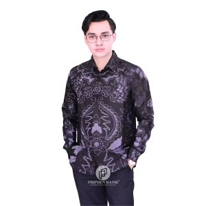 Kemeja Batik Pripoen Batik - Kemeja Batik PREMIUM Baju Batik Pria Lengan Panjang -Kemeja Batik Seragam Kemeja Batik Kondangan