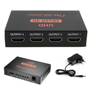 4 Port HDMI Splitter with 3D Support and HDCP for HDTV DVD PS3 Xbox and Streaming Devices
