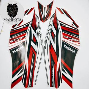 STRIPING STICKER LIS LES POLET yamaha jupiter z1 115 2016 2017 hitam merah list body motor berkualitas termurah terbaik Mahkota Stiker
