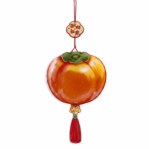 Minoa 中秋节灯笼 mid autumn festival lantern Handmade Mid-Autumn Festival Lantern Fruit Decorative with Tassel Persimmon Lantern Atmosphere Props DIY Material Package Flower Lanterns Ladies