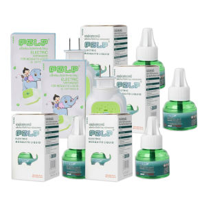 (4แถม 2 )FSLP น้ำยาไล่ยุง ช้าง อย. ชนิดเติม 45 มล.(4กล่อง) + ปลั๊กไล่ยุง  2 กล่อง