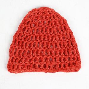 Elegant Knit Hat With Hollowout Design Handmade Crochet Skull Cap Hair Net For Outdoor Travel Party Occasion Sleep Wear