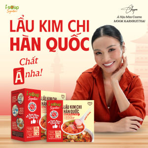 Isoup Signature Vị Lẩu Kim Chi Hàn Quốc Ăn Liền Sấy Thăng Hoa - Hộp 3 Viên