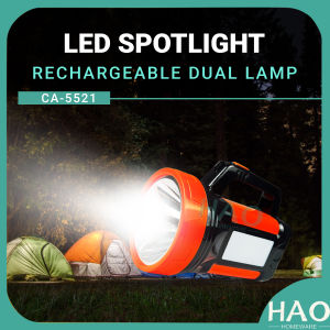 Outdoor Camping Light Handheld Security  Searchlight LED Senter Jumbo LED 7W Rechargeable Dual Lampu CA-5521